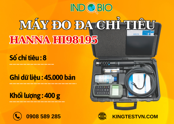 Máy đo nước đa chỉ tiêu Hanna HI98195